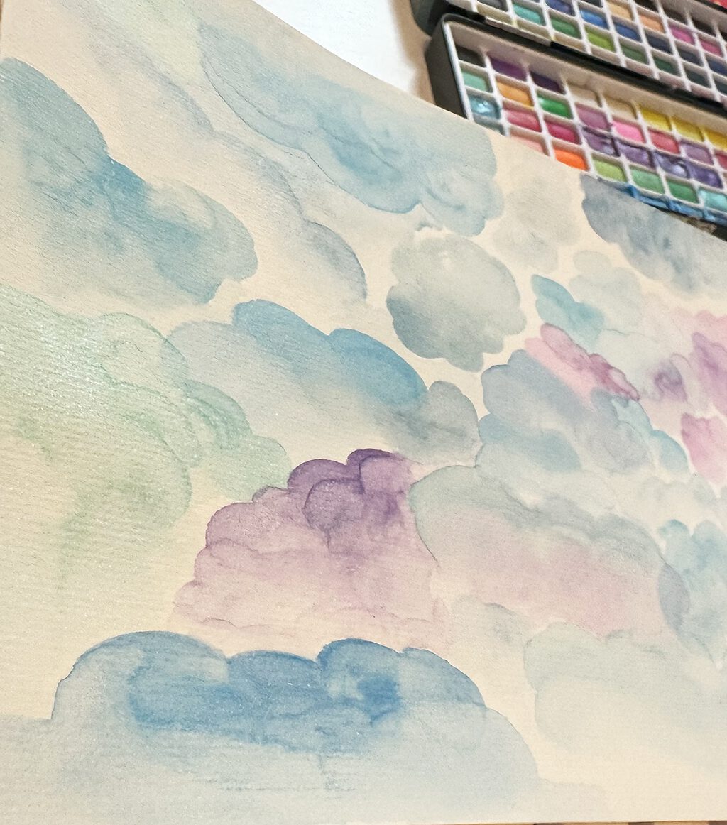 Aquarell Wolken